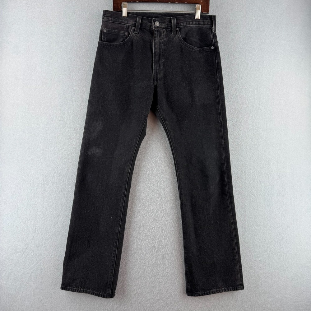 Levis Jeans Mens 32x30 Black 517 Bootcut Premium Black Denim 100% Cotton